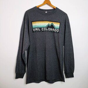 Vail Colorado Rocky Mountains Long Sleeve Shirt L